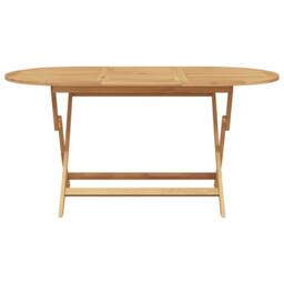 Berkfield Home 5 Piece Garden Dining Set Foldable Solid Wood Teak in Brown - thumbnail 8