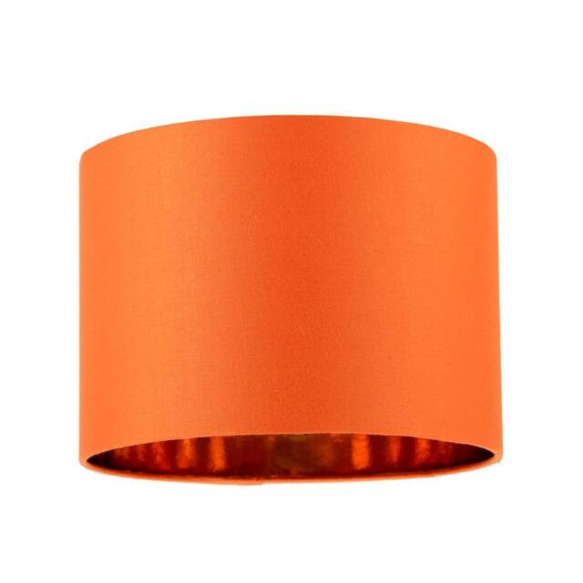 Happy Homewares Contemporary Vivid Orange Cotton 10 Table Base or Pendant Lamp Shade - Size: 10 inches - image 1