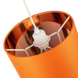 Happy Homewares Contemporary Vivid Orange Cotton 10 Table Base or Pendant Lamp Shade - Size: 10 inches - thumbnail 3