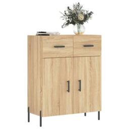 Berkfield Home Sideboard Sonoma Oak 69.5x34x90 cm Engineered Wood in Brown - thumbnail 1