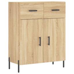 Berkfield Home Sideboard Sonoma Oak 69.5x34x90 cm Engineered Wood in Brown - thumbnail 3
