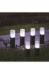 KDMD Black Rattan Pathway Lights Set of 6 - thumbnail 2