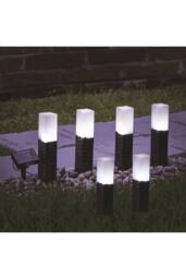 KDMD Black Rattan Pathway Lights Set of 6 - thumbnail 1
