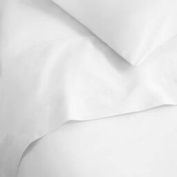 Sweet Dreams T200 Percale Cotton Duvet Cover in White - Size: Super King - thumbnail 2