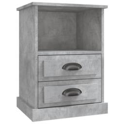 Berkfield Home Elegant Bedside Cabinet Concrete Grey 43x36x60 cm - Size: 43 x 36 x 60 cm - thumbnail 3