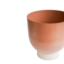 Ivyline Indoor Austin Dual Rubarb Metal Planters Set of 2 *extra large* in Pink - thumbnail 4