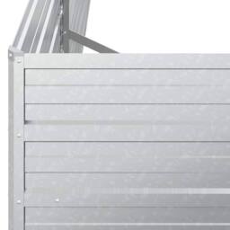 Berkfield Home Garden Raised Bed 160x80x77 cm Galvanized Steel Silver - Size: 160 x 80 x 77 cm - thumbnail 7