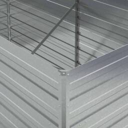 Berkfield Home Garden Raised Bed 160x80x77 cm Galvanized Steel Silver - Size: 160 x 80 x 77 cm - thumbnail 6
