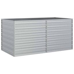 Berkfield Home Garden Raised Bed 160x80x77 cm Galvanized Steel Silver - Size: 160 x 80 x 77 cm - thumbnail 3