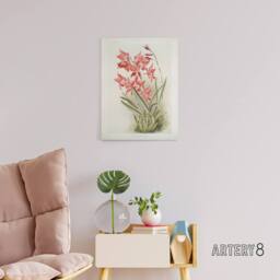 "Artery8 Frederick Sander Laelia Gouldiana Orchid Flowers Canvas Wall Art Print - Size: W12"" x H16""" - thumbnail 3