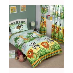 Bedding & Beyond Jungle-Tastic Duvet Cover Set in Blue - Size: Single - thumbnail 2