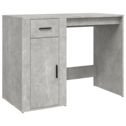 Berkfield Home Desk Concrete Grey 100x49x75 cm Engineered Wood - Size: 100 x 49 x 75 cm - thumbnail 2