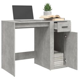 Berkfield Home Desk Concrete Grey 100x49x75 cm Engineered Wood - Size: 100 x 49 x 75 cm - thumbnail 5