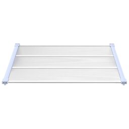 Berkfield Home Door Canopy Grey & Transparent 122x90 cm Polycarbonate in Clear - thumbnail 3