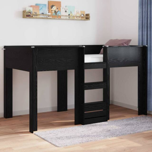 Berkfield Home Bunk Bed for Kids Black Oak 80 x 200 cm Engineered wood - image 1