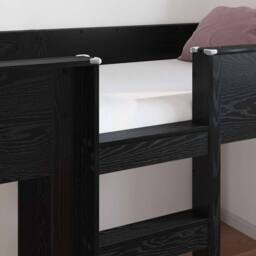 Berkfield Home Bunk Bed for Kids Black Oak 80 x 200 cm Engineered wood - thumbnail 3