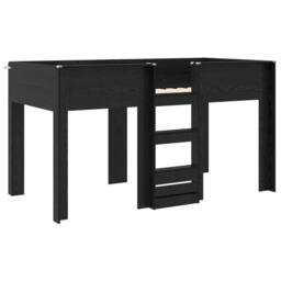 Berkfield Home Bunk Bed for Kids Black Oak 80 x 200 cm Engineered wood - thumbnail 4