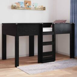 Berkfield Home Bunk Bed for Kids Black Oak 80 x 200 cm Engineered wood - thumbnail 1