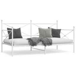 Berkfield Home Day Bed without Mattress White 107x203 cm Steel