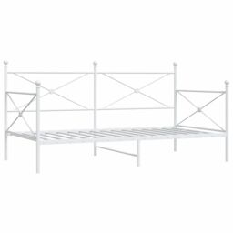 Berkfield Home Day Bed without Mattress White 107x203 cm Steel - thumbnail 2