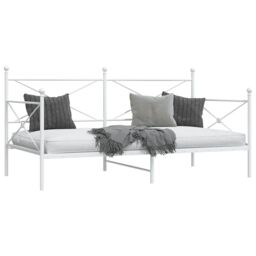 Berkfield Home Day Bed without Mattress White 107x203 cm Steel - thumbnail 4