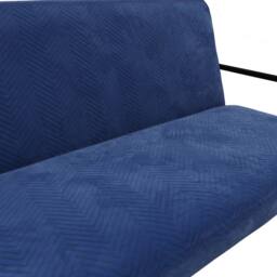 Wyld Haus London Blue Velvet 2 Seater Sofa Matt Black Metal Legs - thumbnail 6