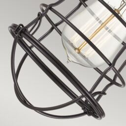 Netlighting Quoizel Mixon Semi Flush Ceiling Light Palladian Bronze in Brown - thumbnail 2