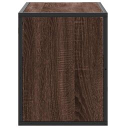 Berkfield Home TV Cabinet Brown Oak 80x31x39.5 cm Engineered Wood & Metal - thumbnail 5