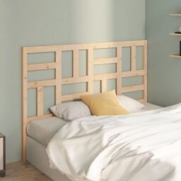 Berkfield Home Bed Headboard 126x4x104 cm Solid Wood Pine in Brown - Size: 126 x 4 x 104 cm - thumbnail 1