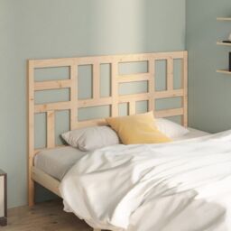 Berkfield Home Bed Headboard 126x4x104 cm Solid Wood Pine in Brown - Size: 126 x 4 x 104 cm - thumbnail 3
