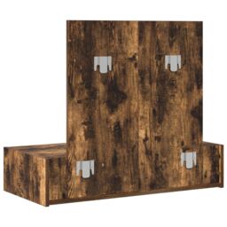 Berkfield Home Wall Hanging Dressing Table Smoked Oak 83x40x70 cm in Brown - Size: 83 x 40 x 70 cm - thumbnail 8