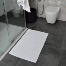 Misona Luxury Loop Reversible Cotton Bath Mat in White - thumbnail 5