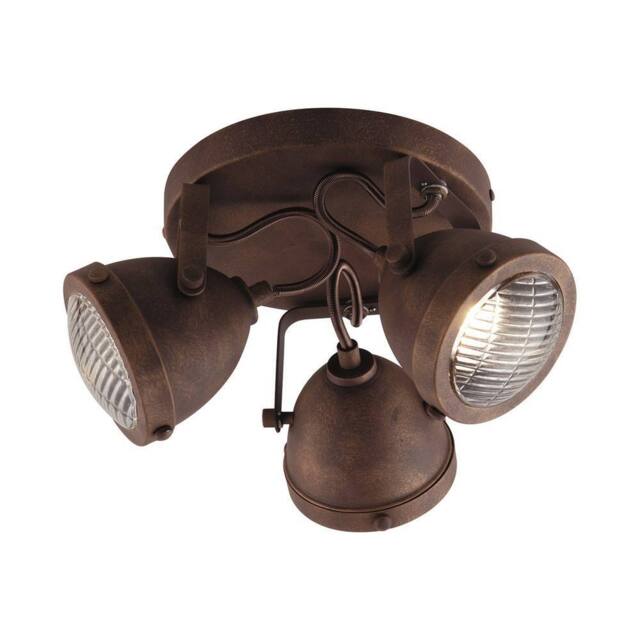 Netlighting HABANA 3 Light Spotlight Clusters Rust 30.5x15.5cm in Brown - Size: 30.5x15.5 cm