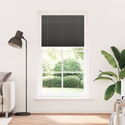 Berkfield Home Pleated Blind Black 105x200 cm Fabric Width 104.4 cm Polyester - thumbnail 2