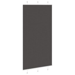 Berkfield Home Pleated Blind Black 105x200 cm Fabric Width 104.4 cm Polyester - thumbnail 3