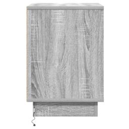 Berkfield Home Bedside Cabinet with LED Lights Grey Sonoma 39x34, 5x50 cm - thumbnail 7