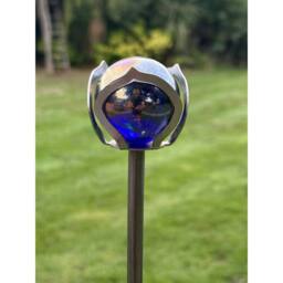 Poppyforge 5 Feet 42mm Bowl Marble Pin Garden Art (Pack of 3) in Metallics - thumbnail 2