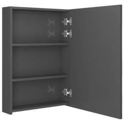 Berkfield Home LED Bathroom Mirror Cabinet Shining Grey 50x13x70 cm - Size: 50 x 13 x 70 cm - thumbnail 5