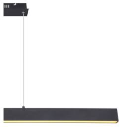 Netlighting Verena Bar Pendant Ceiling Light Matt Black LED 3000K - thumbnail 3