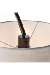 Netlighting Carlson 1 Light Floor Light Matt Black & Light Grey Cotton Mix E27 - thumbnail 5
