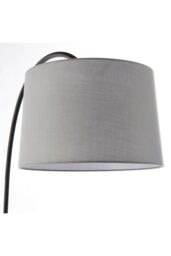 Netlighting Carlson 1 Light Floor Light Matt Black & Light Grey Cotton Mix E27 - thumbnail 6