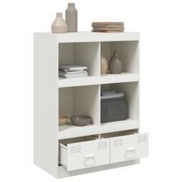 Berkfield Home Highboard White 67x39x95 cm Steel - Size: 67 x 39 x 95 cm - thumbnail 5
