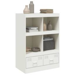Berkfield Home Highboard White 67x39x95 cm Steel - Size: 67 x 39 x 95 cm - thumbnail 4