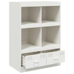 Berkfield Home Highboard White 67x39x95 cm Steel - Size: 67 x 39 x 95 cm - thumbnail 7