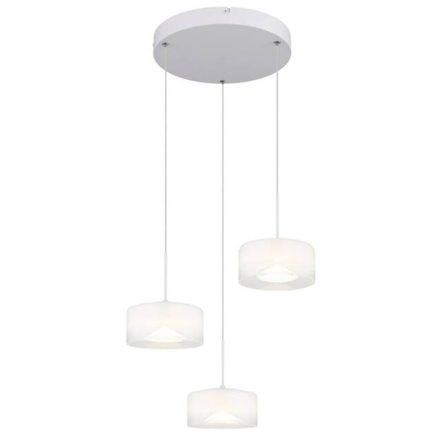 Netlighting Belinda Cluster Pendant White Matt Opal Glass Shade 3x LED 4000K - image 1