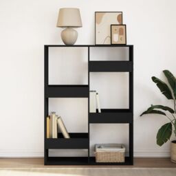Berkfield Home Bookcase Black 100x33x135 cm Engineered Wood - Size: 100 x 33 x 135 cm - thumbnail 3
