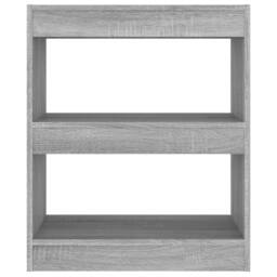 Berkfield Home Classic Book Cabinet/Room Divider Grey Sonoma 60x30x72 cm - Size: 60 x 30 x 72 cm - thumbnail 5