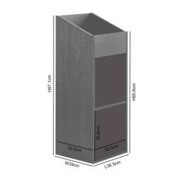 SPETLEK 2 Level Modern Vinyl Record Storage Box black - thumbnail 2