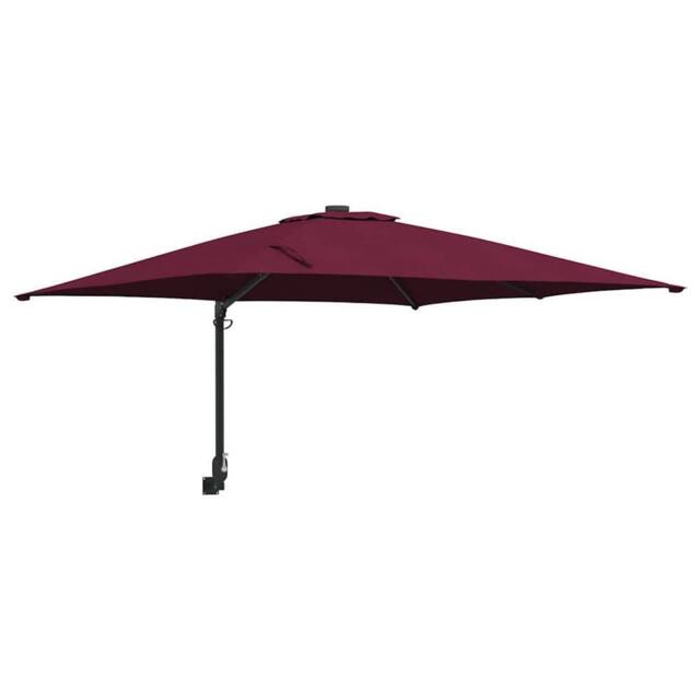 Berkfield Home Patio Umbrella Bordeaux red Polyester fabric Large Collapsible in Wine - image 1