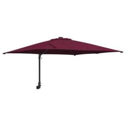 Berkfield Home Patio Umbrella Bordeaux red Polyester fabric Large Collapsible in Wine - thumbnail 1